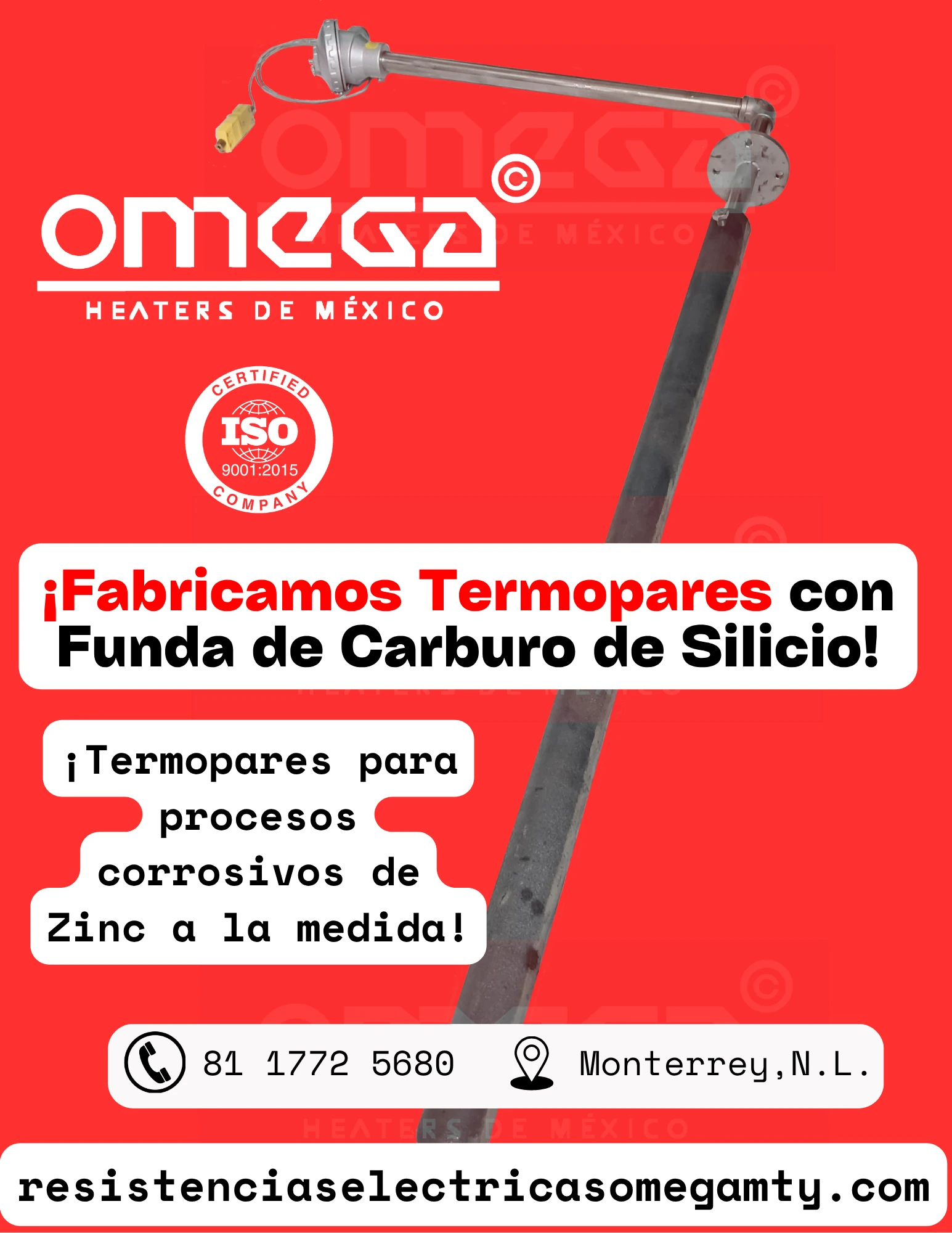 Termopar con funda